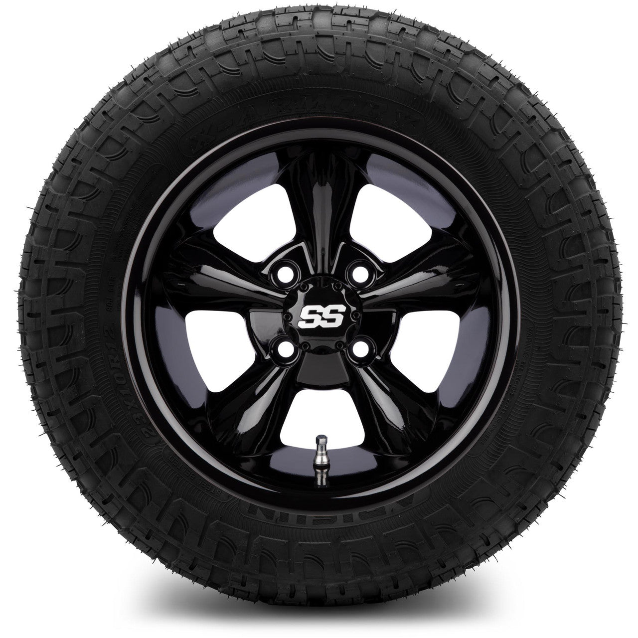 MODZ® 12" Godfather Glossy Black Wheels & Off-Road Tires Combo