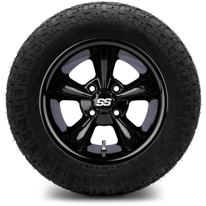 MODZ® 12" Godfather Glossy Black Wheels & Off-Road Tires Combo