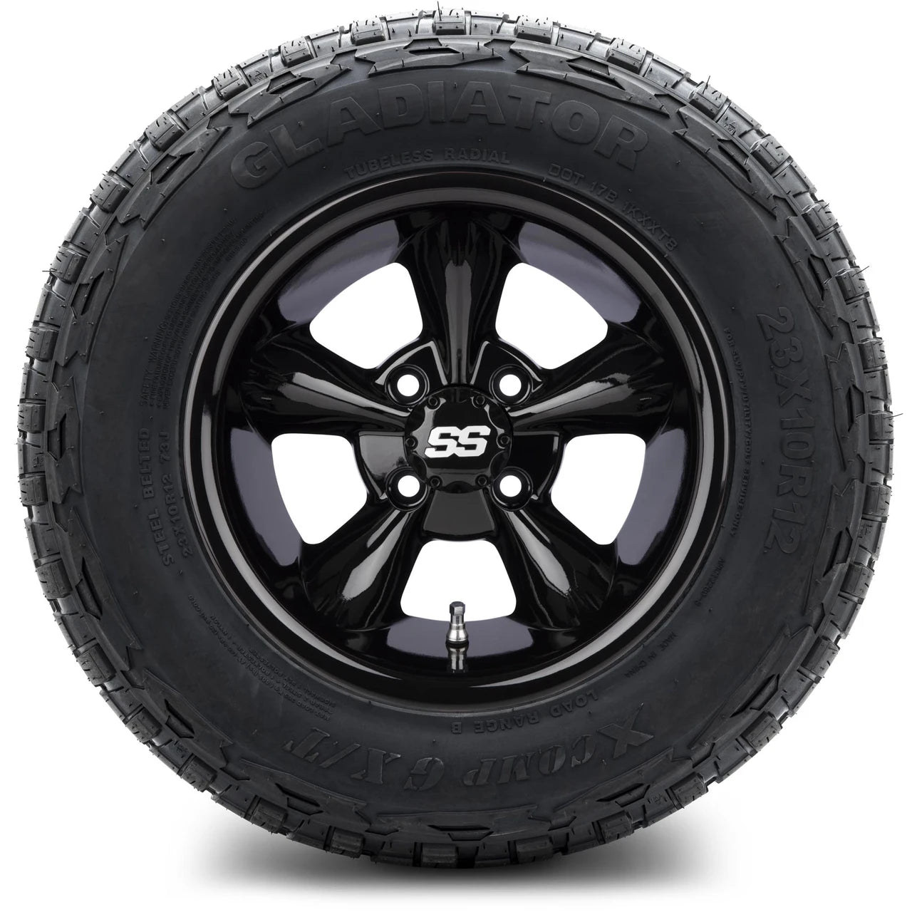 MODZ® 12" Godfather Glossy Black Wheels & Off-Road Tires Combo