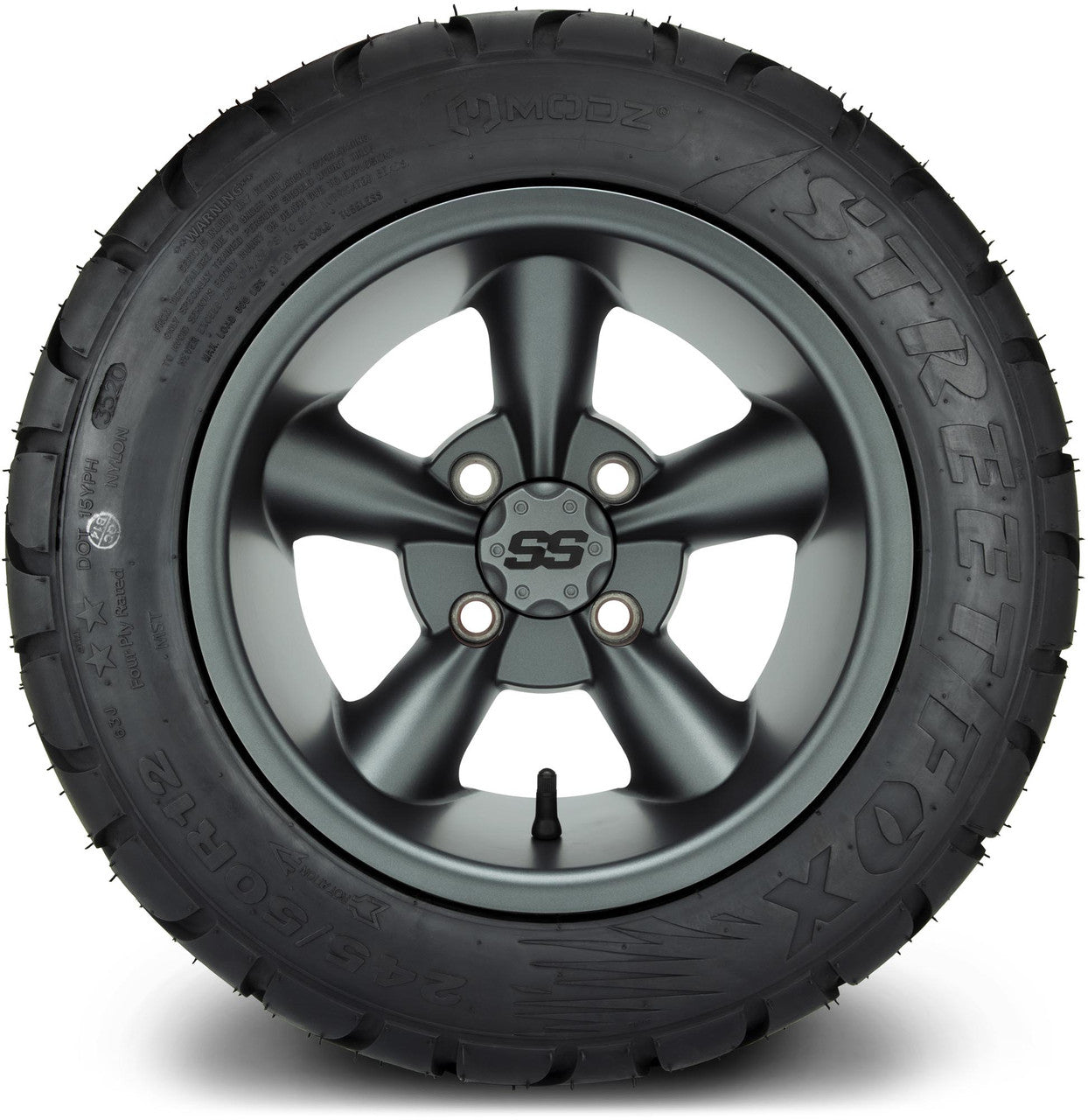 MODZ® 12" Godfather Gunmetal Wheels & Street Tires Combo