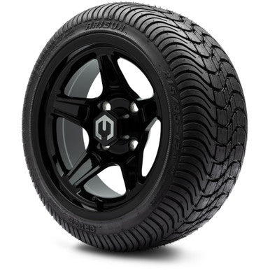 MODZ® 12" Drift Glossy Black Wheels & Street Tires Combo