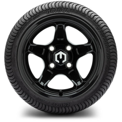 MODZ® 12" Drift Glossy Black Wheels & Street Tires Combo