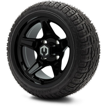 MODZ® 12" Drift Glossy Black Wheels & Street Tires Combo