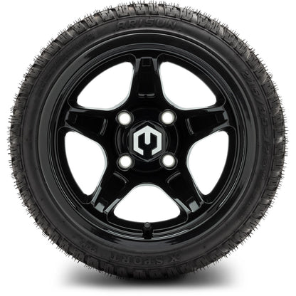 MODZ® 12" Drift Glossy Black Wheels & Street Tires Combo