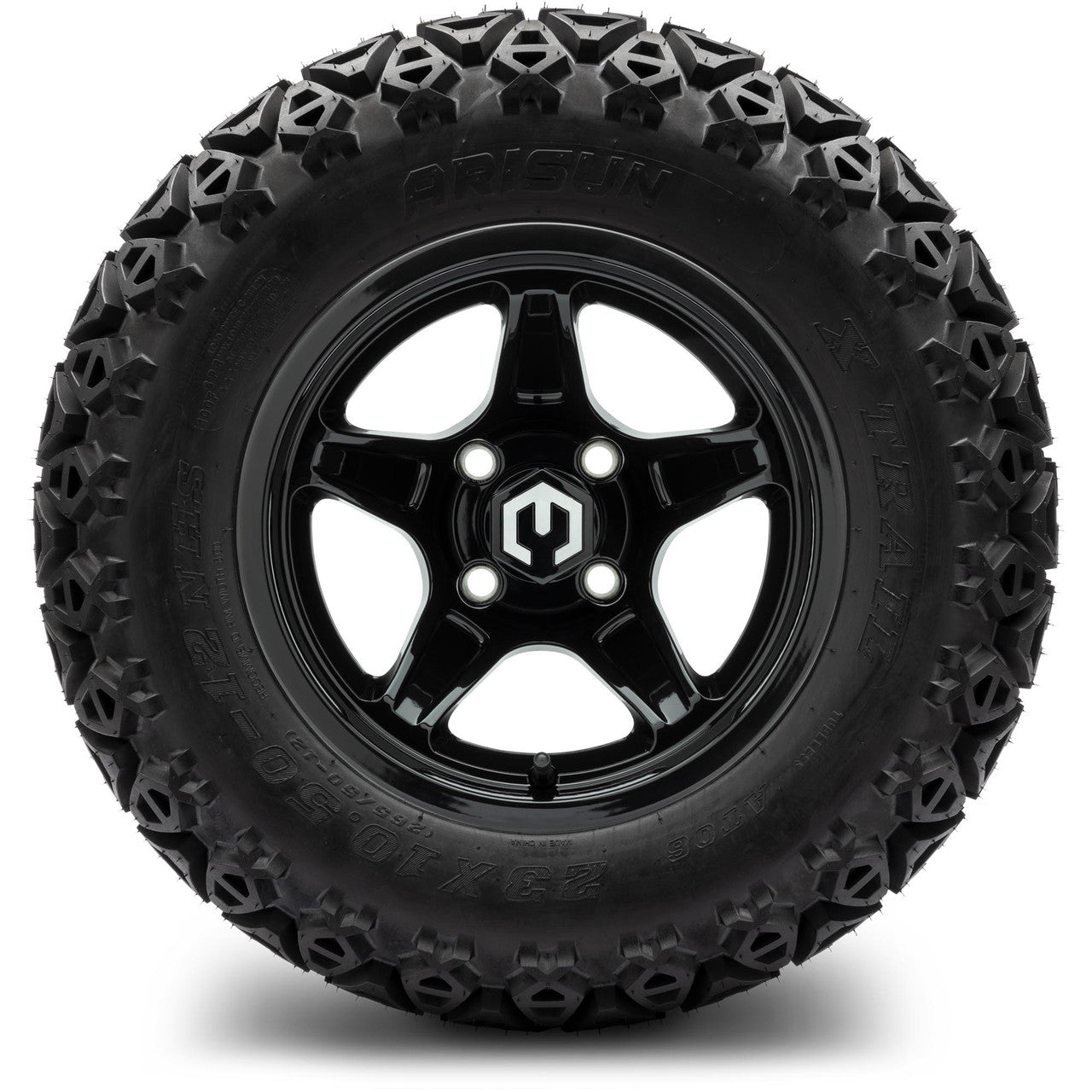 MODZ® 12" Drift Glossy Black Wheels & Off-Road Tires Combo