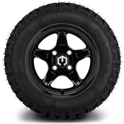 MODZ® 12" Drift Glossy Black Wheels & Off-Road Tires Combo