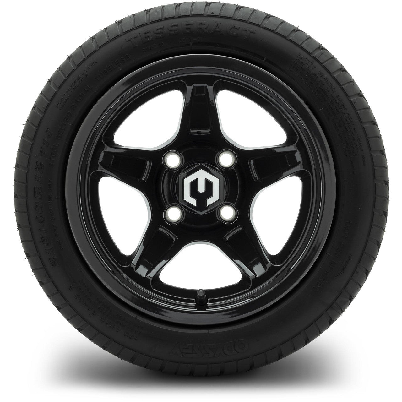 MODZ® 12" Drift Glossy Black Wheels & Street Tires Combo