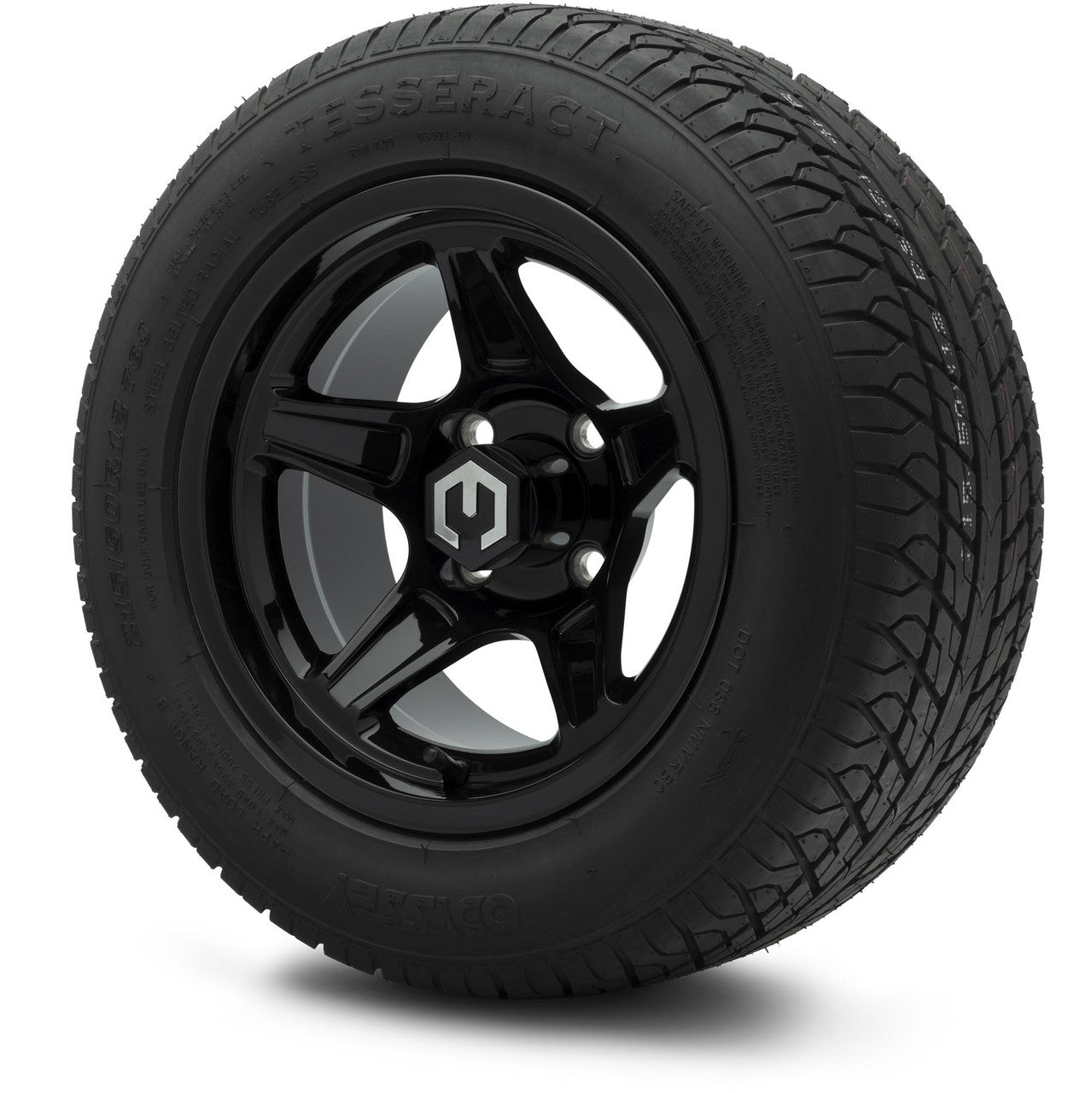 MODZ® 12" Drift Glossy Black Wheels & Street Tires Combo