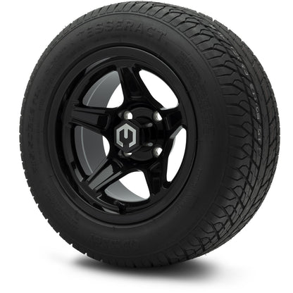 MODZ® 12" Drift Glossy Black Wheels & Street Tires Combo