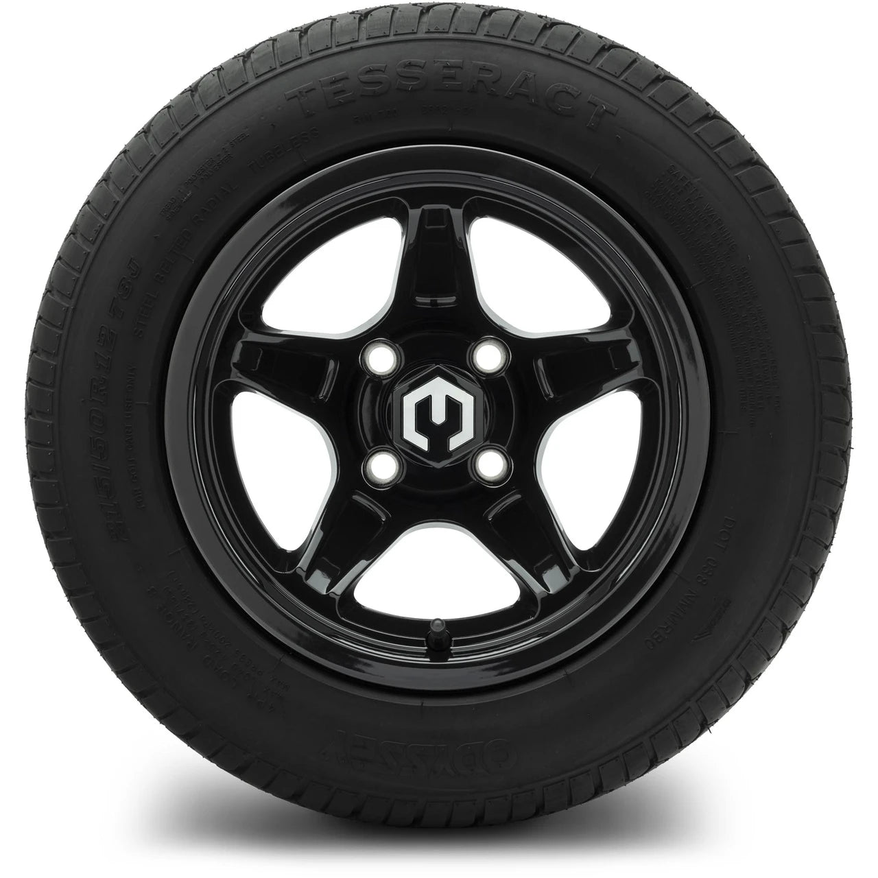 MODZ® 12" Drift Glossy Black Wheels & Street Tires Combo