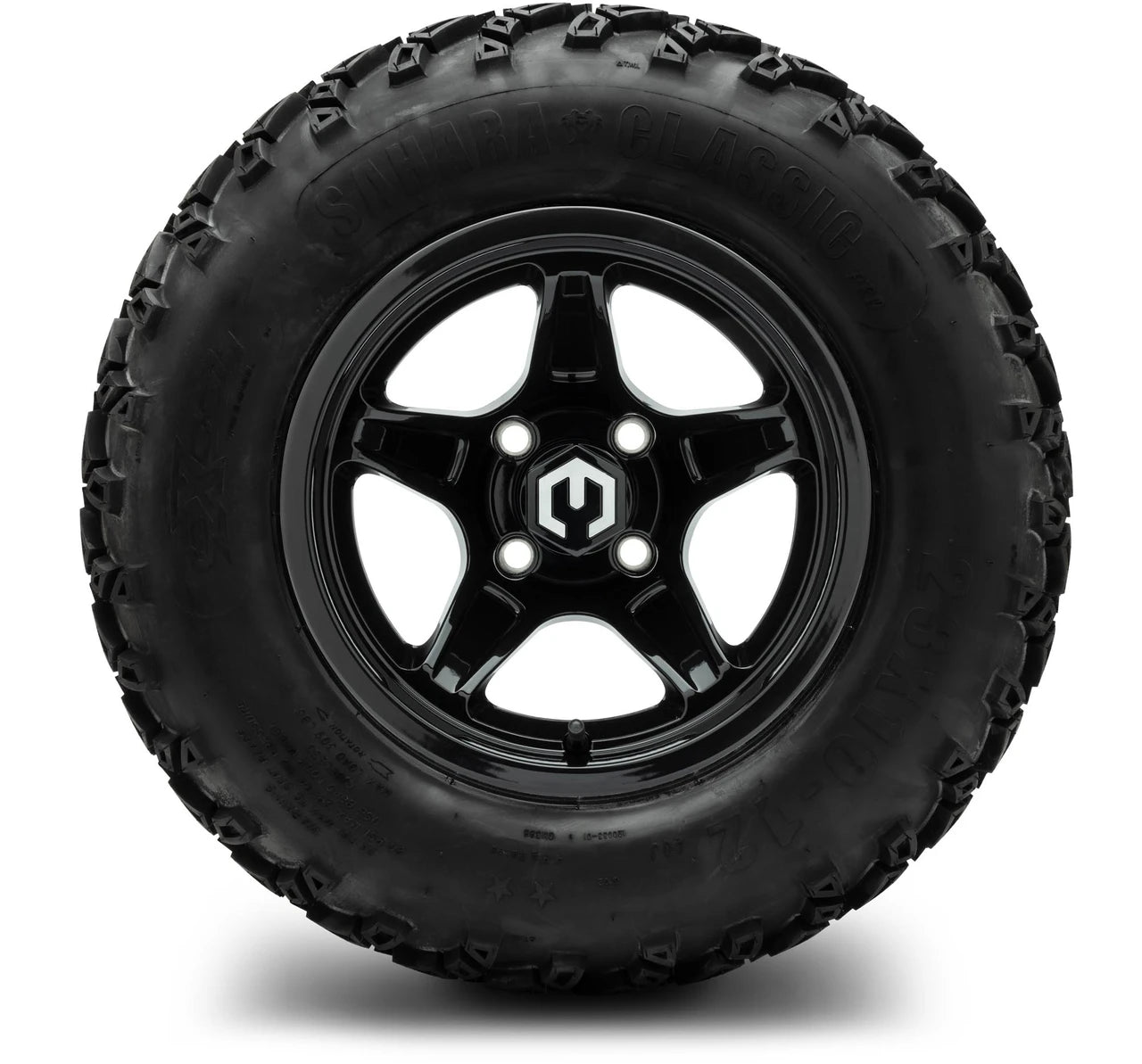 MODZ® 12" Drift Glossy Black Wheels & Off-Road Tires Combo