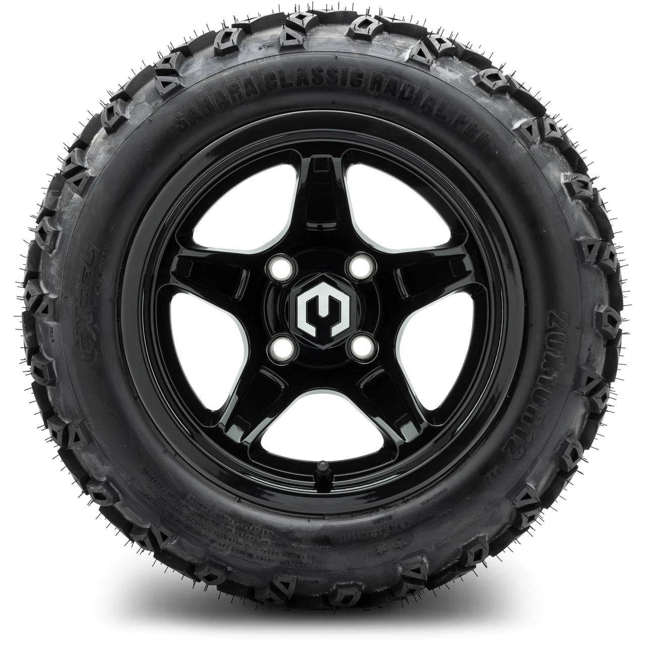 MODZ® 12" Drift Glossy Black Wheels & Off-Road Tires Combo