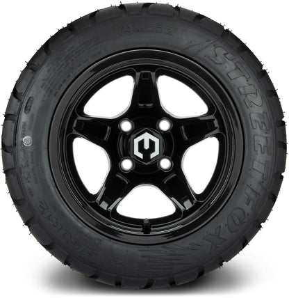 MODZ® 12" Drift Glossy Black Wheels & Street Tires Combo