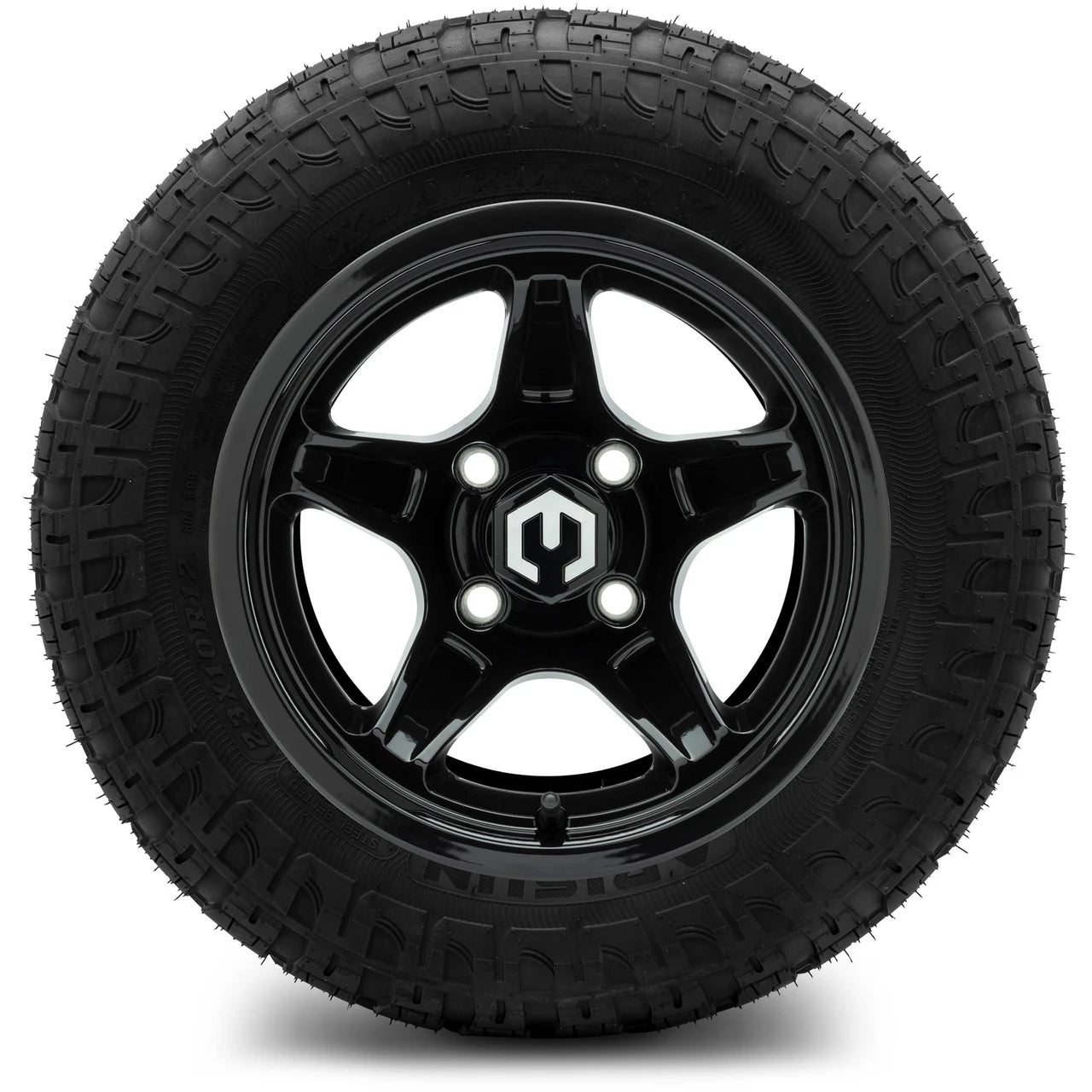 MODZ® 12" Drift Glossy Black Wheels & Off-Road Tires Combo