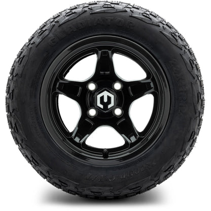 MODZ® 12" Drift Glossy Black Wheels & Off-Road Tires Combo
