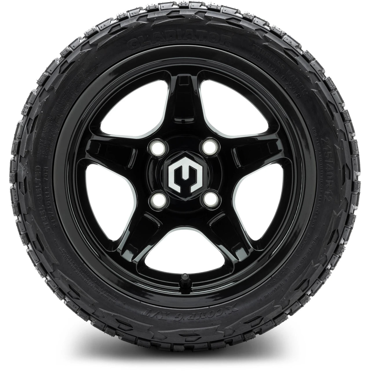 MODZ® 12" Drift Glossy Black Wheels & Off-Road Tires Combo