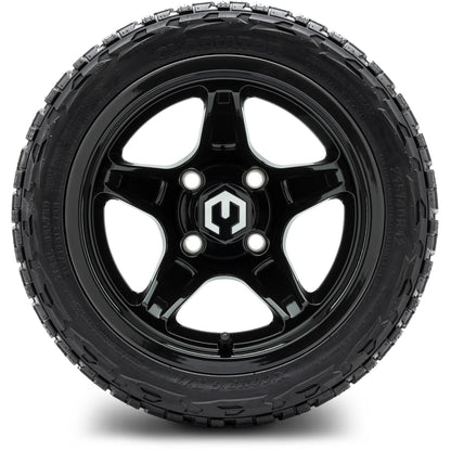 MODZ® 12" Drift Glossy Black Wheels & Off-Road Tires Combo