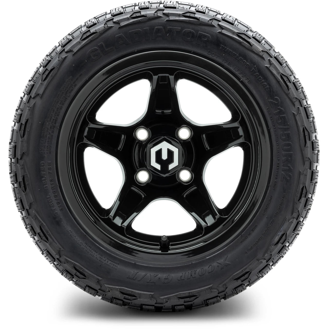 MODZ® 12" Drift Glossy Black Wheels & Off-Road Tires Combo