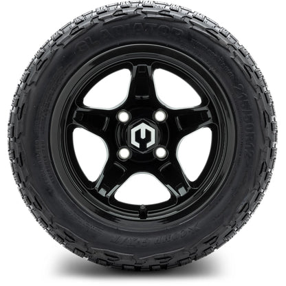 MODZ® 12" Drift Glossy Black Wheels & Off-Road Tires Combo