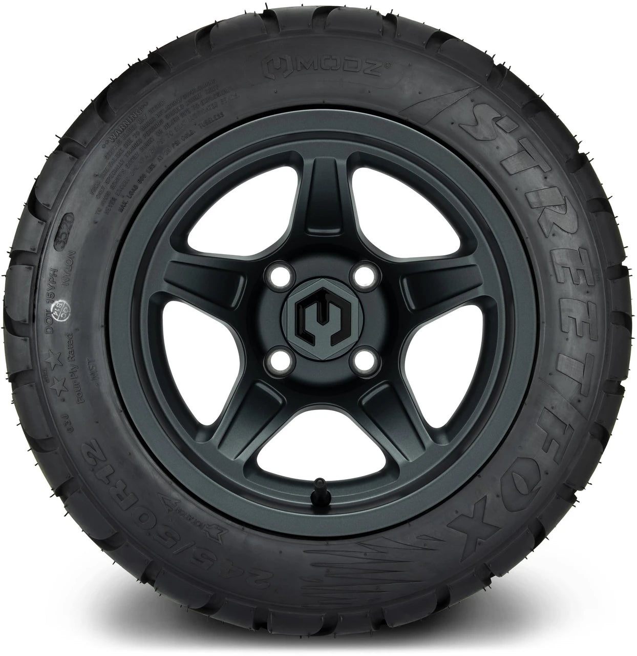MODZ® 12" Drift Gunmetal Wheels & Street Tires Combo