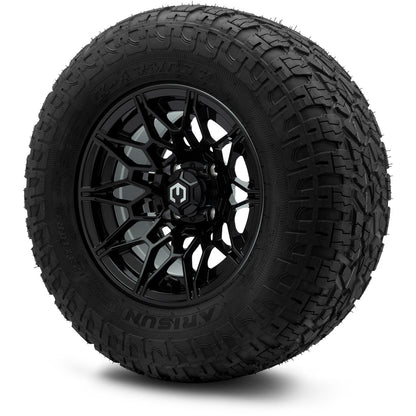 MODZ® 12" Galaxy Glossy Black Wheels & Off-Road Tires Combo