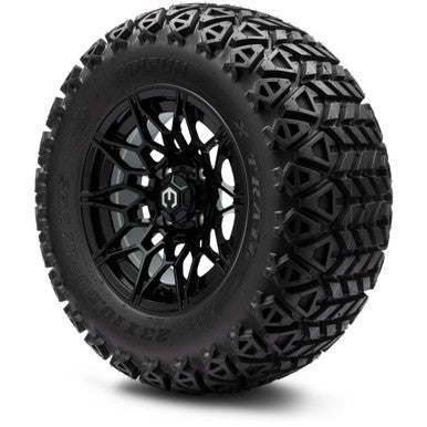MODZ® 12" Galaxy Glossy Black Wheels & Off-Road Tires Combo
