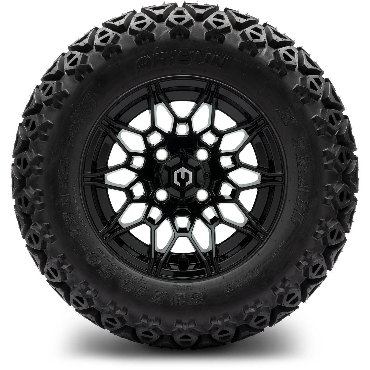 MODZ® 12" Galaxy Glossy Black Wheels & Off-Road Tires Combo