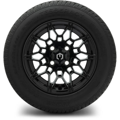 MODZ® 12" Galaxy Glossy Black Wheels & Street Tires Combo