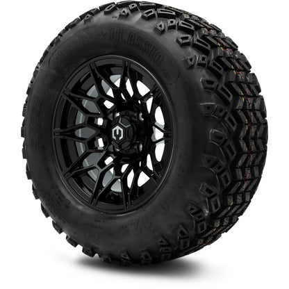 MODZ® 12" Galaxy Glossy Black Wheels & Off-Road Tires Combo