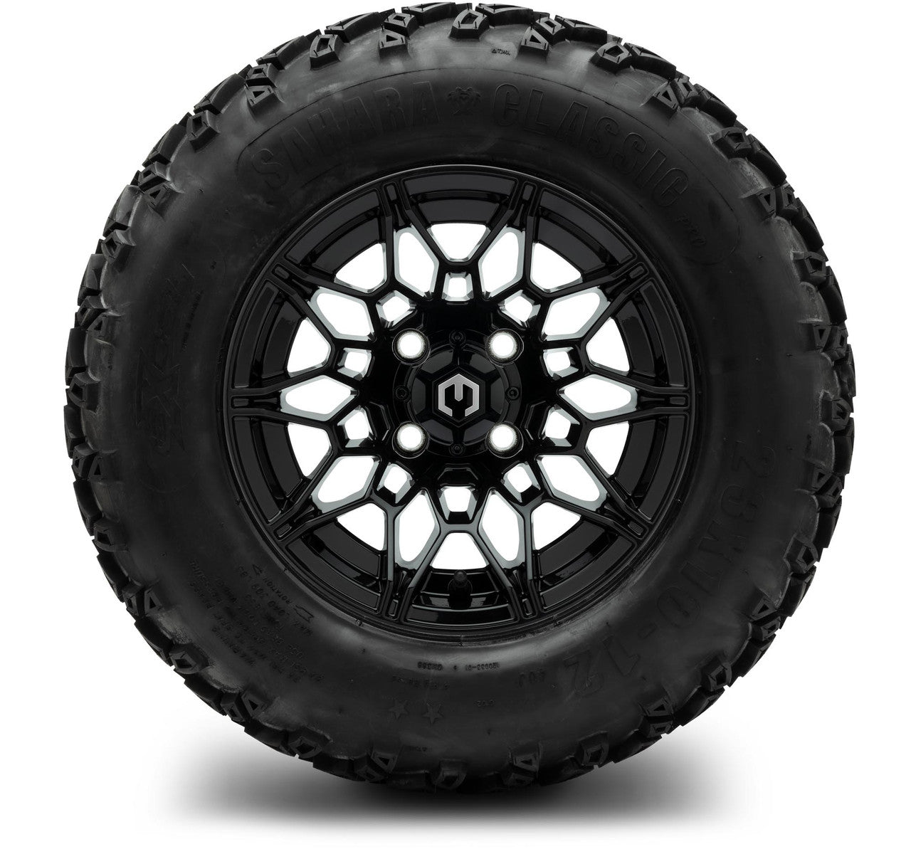 MODZ® 12" Galaxy Glossy Black Wheels & Off-Road Tires Combo