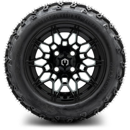 MODZ® 12" Galaxy Glossy Black Wheels & Off-Road Tires Combo
