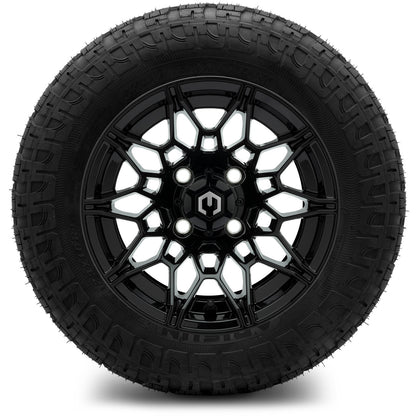 MODZ® 12" Galaxy Glossy Black Wheels & Off-Road Tires Combo