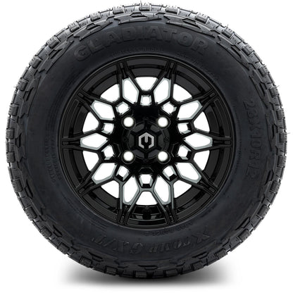 MODZ® 12" Galaxy Glossy Black Wheels & Off-Road Tires Combo