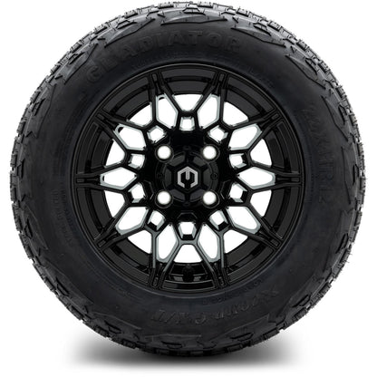MODZ® 12" Galaxy Glossy Black Wheels & Off-Road Tires Combo