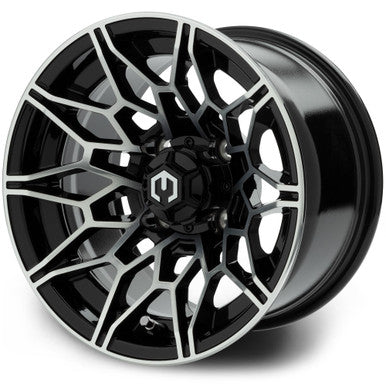 MODZ® Galaxy Machined Black 12" Golf Cart Wheel