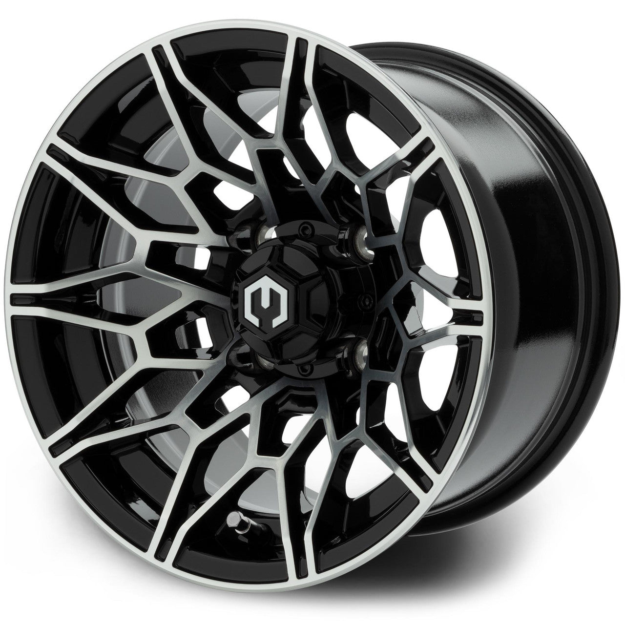MODZ® Galaxy Machined Black 12" Golf Cart Wheel