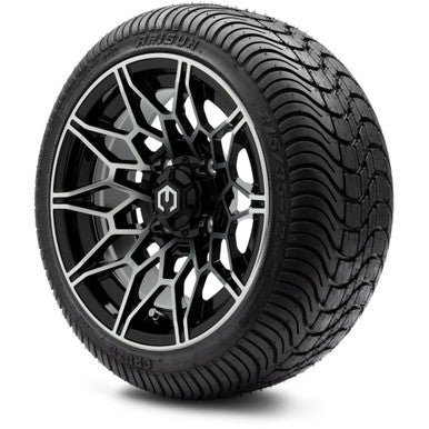 MODZ® 12" Galaxy Machined Black Wheels & Street Tires Combo