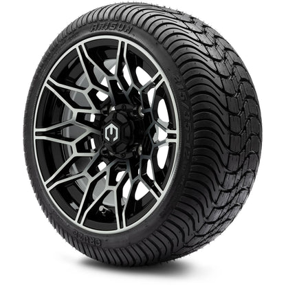 MODZ® 12" Galaxy Machined Black Wheels & Street Tires Combo
