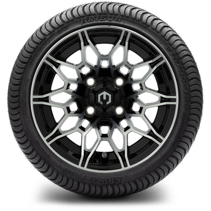 MODZ® 12" Galaxy Machined Black Wheels & Street Tires Combo