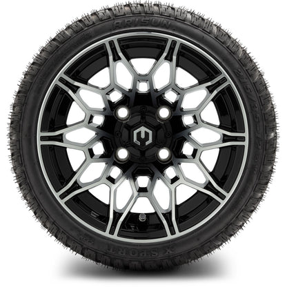 MODZ® 12" Galaxy Machined Black Wheels & Street Tires Combo