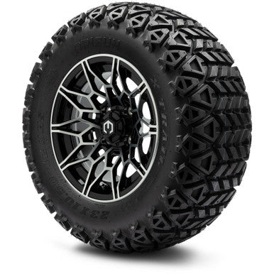 MODZ® 12" Galaxy Machined Black Wheels & Off-Road Tires Combo