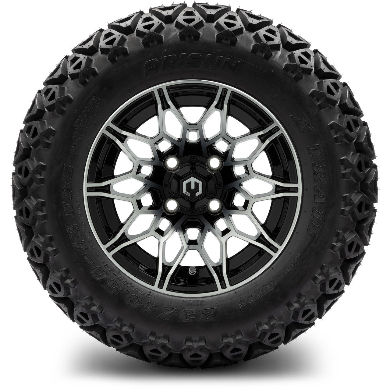 MODZ® 12" Galaxy Machined Black Wheels & Off-Road Tires Combo