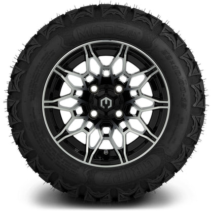 MODZ® 12" Galaxy Machined Black Wheels & Off-Road Tires Combo