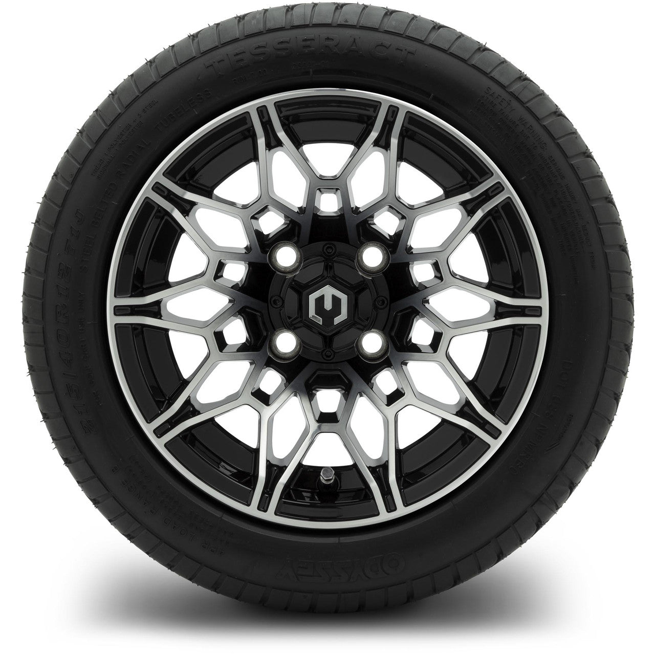 MODZ® 12" Galaxy Machined Black Wheels & Street Tires Combo