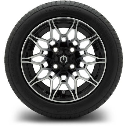 MODZ® 12" Galaxy Machined Black Wheels & Street Tires Combo