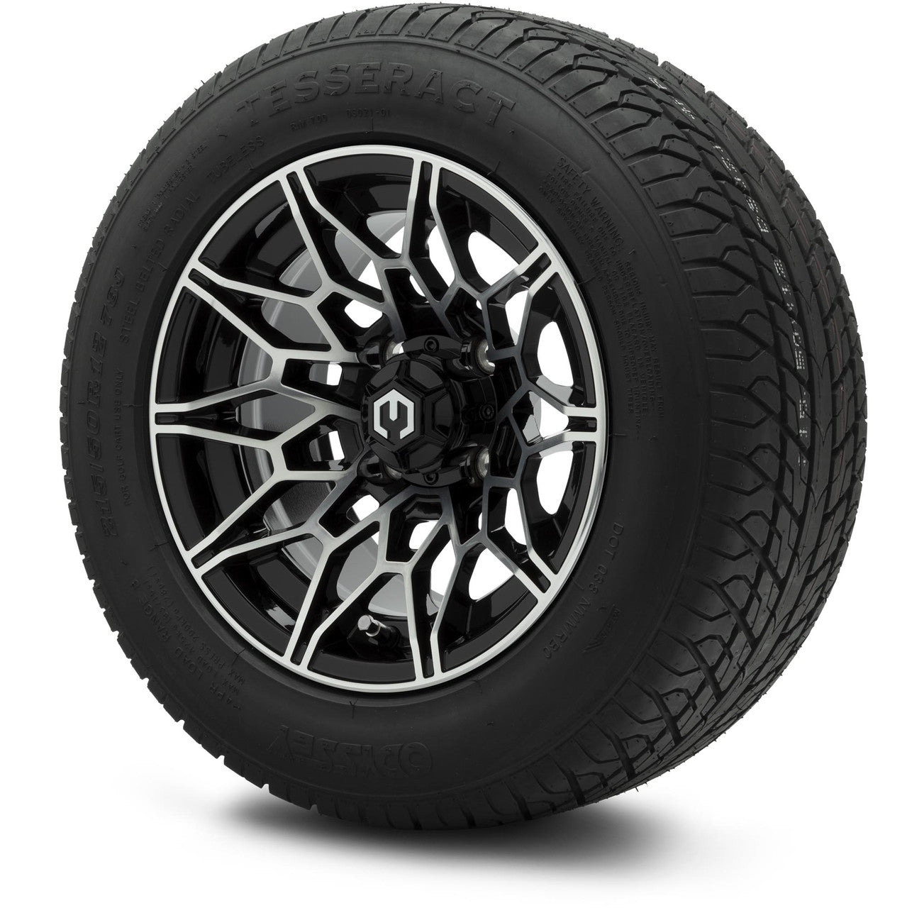 MODZ® 12" Galaxy Machined Black Wheels & Street Tires Combo