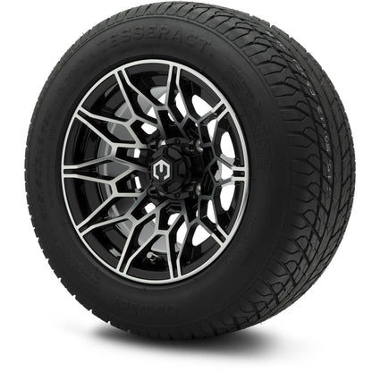 MODZ® 12" Galaxy Machined Black Wheels & Street Tires Combo