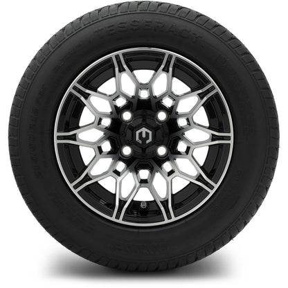 MODZ® 12" Galaxy Machined Black Wheels & Street Tires Combo