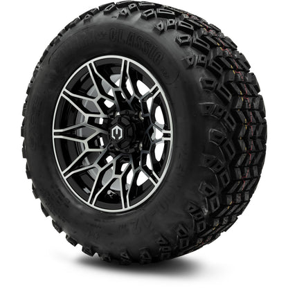 MODZ® 12" Galaxy Machined Black Wheels & Off-Road Tires Combo