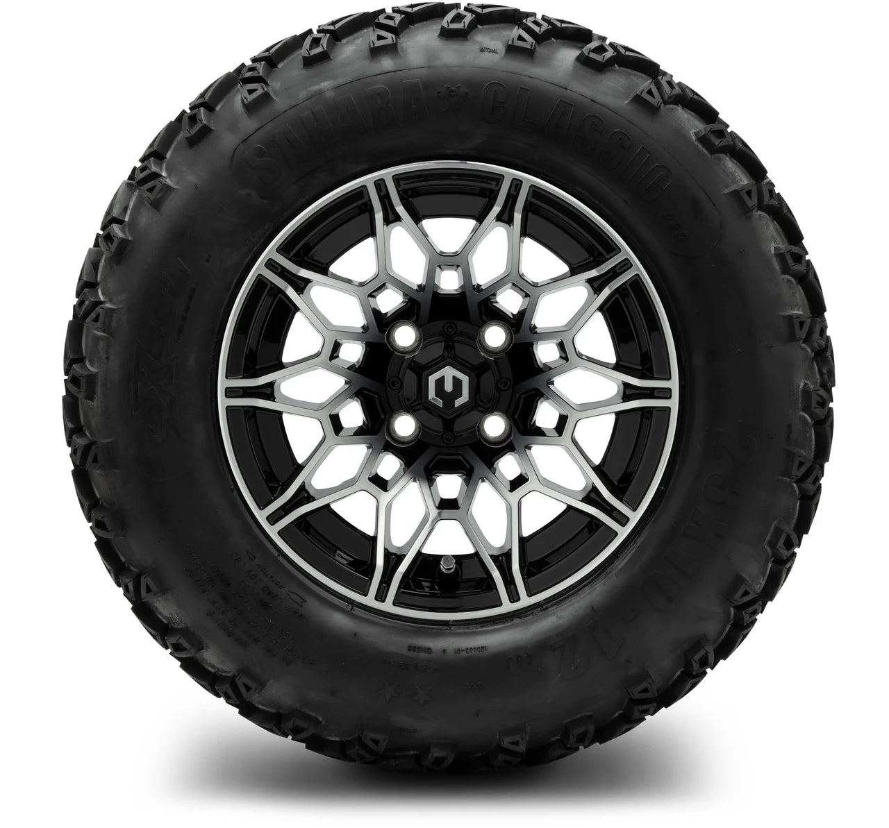 MODZ® 12" Galaxy Machined Black Wheels & Off-Road Tires Combo